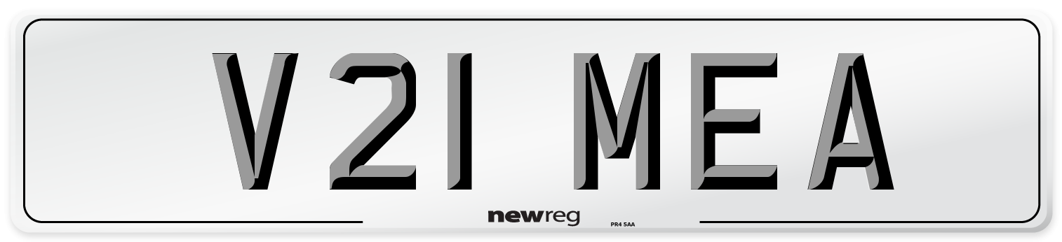 V21 MEA Number Plate from New Reg
